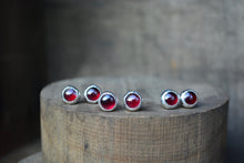Garnet Post Earrings
