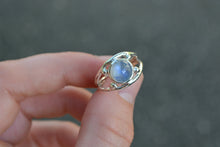 Rainbow Moonstone Four Point Ring Size 5.25