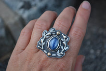 Kyanite Olive Branch Ring // Size 8