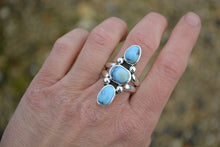 Three Stone Ring // Golden Hills // Size 7.25