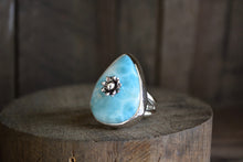 Larimar Daisy Ring // Size 6.75