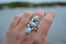 Three Stone Ring // Golden Hills // Size 7.25