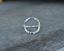 Circle Hammered Stacking Ring