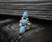 Three Stone Ring // Golden Hills // Size 7.25