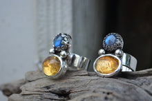 Labradorite Citrine Ring // Size 6