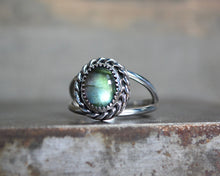 Labradorite Roped Double Band Ring