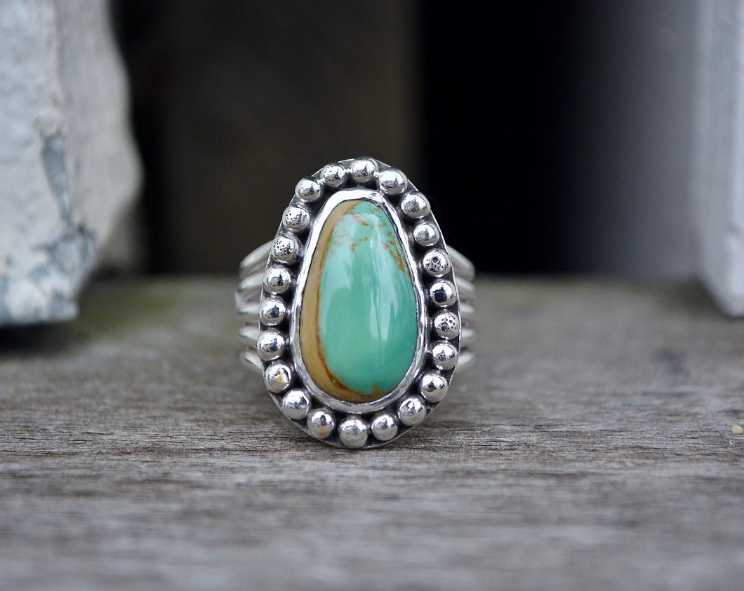 Turquoise 5 Band Split Ring // Size 7.5