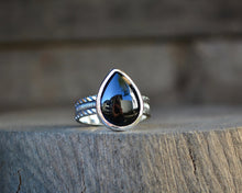 Black Onyx Ring // Teardrop // Made to Order