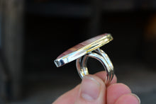 Red Falcon Jasper Split Ring // Size 8