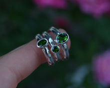 Chrome Diopside Faceted Ring