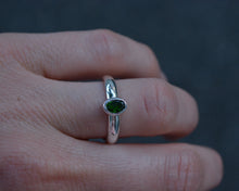 Chrome Diopside Faceted Ring
