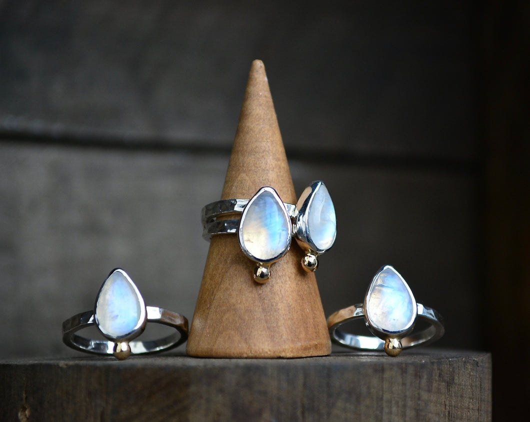 Moonstone 14k Gold // Sterling Rings