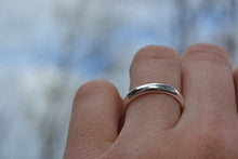 Half Round Sterling Silver Band