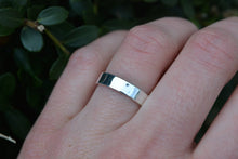 Medium Flat Sterling Silver Band