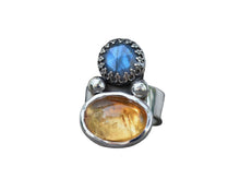Labradorite Citrine Ring // Size 6