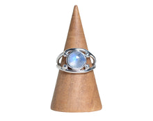 Rainbow Moonstone Four Point Ring Size 5.25