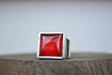 Carnelian Square Ring // Size 7.75