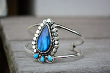 Labradorite & Turquoise Cuff