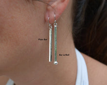 Recycled Sterling Bar Earrings