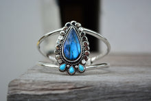 Labradorite & Turquoise Cuff