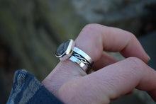 Labradorite Braided Wide Band Ring // Size 7