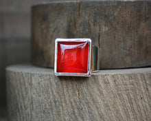 Carnelian Square Ring // Size 7.75