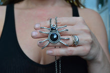 Spider Black Obsidian Necklace