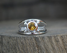 Citrine Four Point Rings