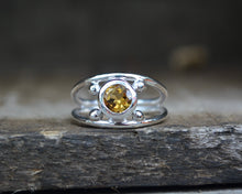 Citrine Four Point Rings