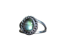 Labradorite Roped Double Band Ring