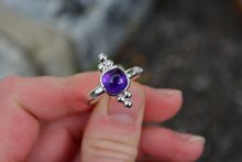 Amethyst Trilogy Ring // Size 8.25