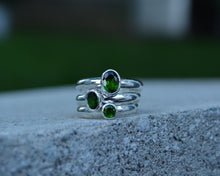 Chrome Diopside Faceted Ring