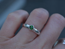 Chrome Diopside Faceted Ring
